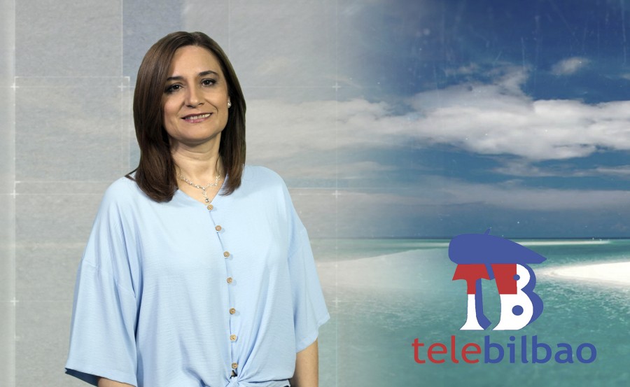 Mari Cruz Puerto, presentadora del programa Maridiano Cero, de TeleBilabao.